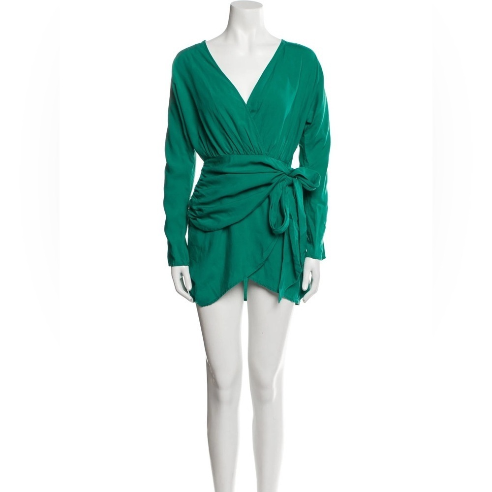 L'Academie Lorraina Mini Dress Emerald Green Extra Small
